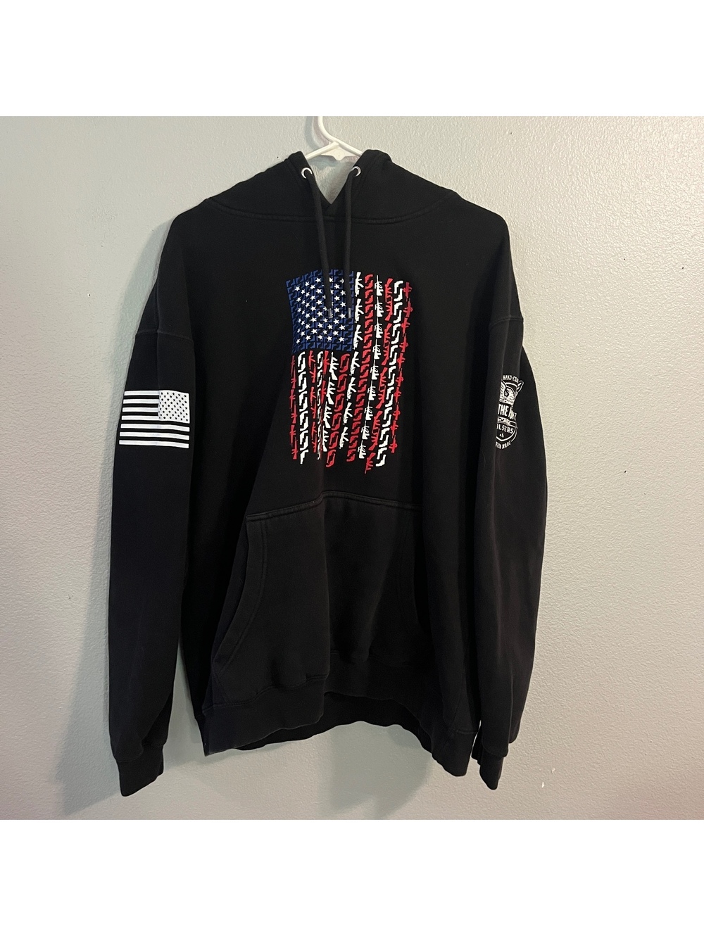 We The People Holsters Gun Flag Hoodie Mens XL Black USA Made Defend 2nd